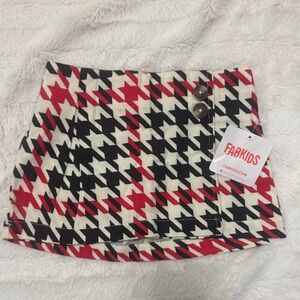 FabKids Red and Black Mini Skirt